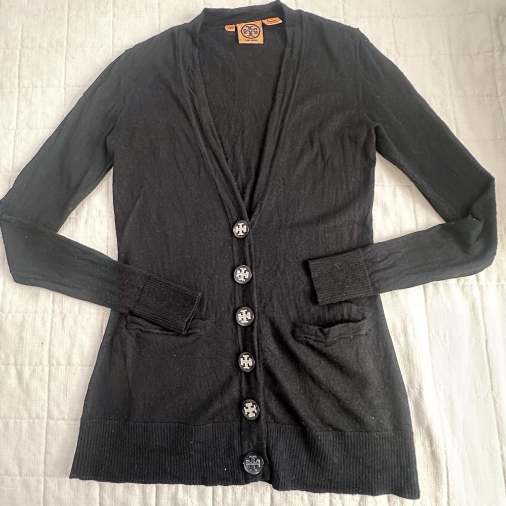 Tory Burch Black Cardigan Sweater